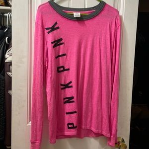 Pink long sleeved shirt